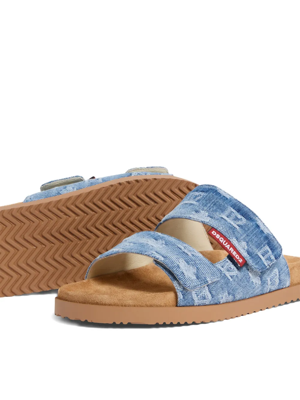 DSQUARED2 Sandalen met monogram-patroon Blauw
