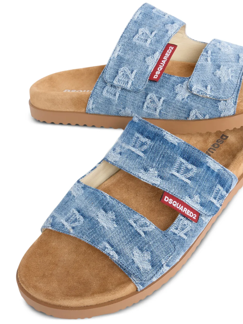 DSQUARED2 Sandalen met monogram-patroon Blauw