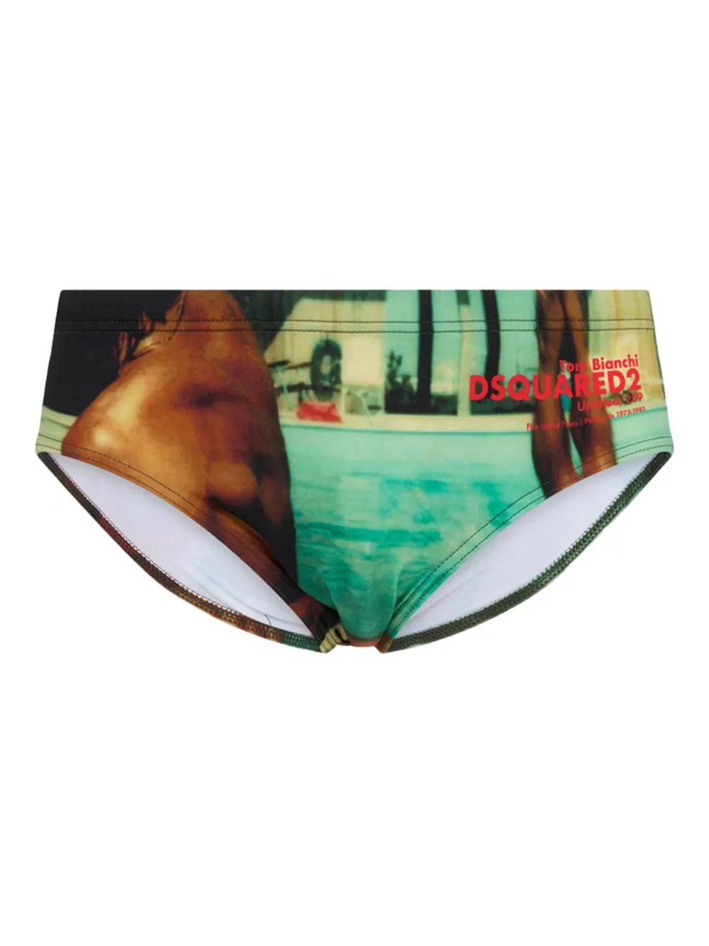 Dsquared2 Tom Bianchi Swim Brief In Green