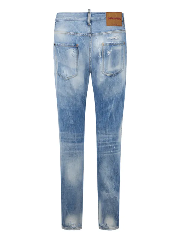 DSQUARED2 ダメージ ジーンズ | ブルー | FARFETCH JP