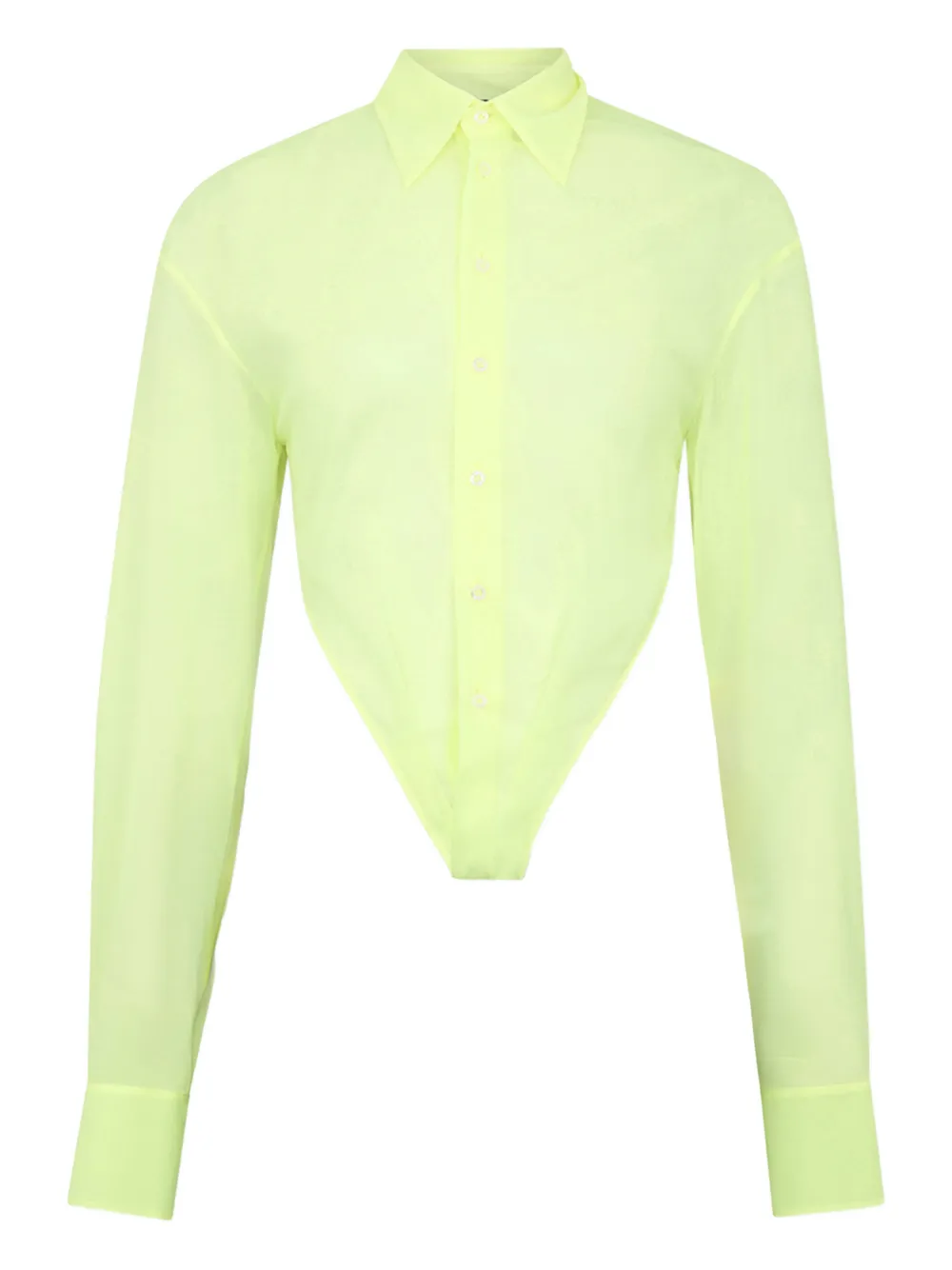 DSQUARED2 Semi-transparentes Hemd - Gelb