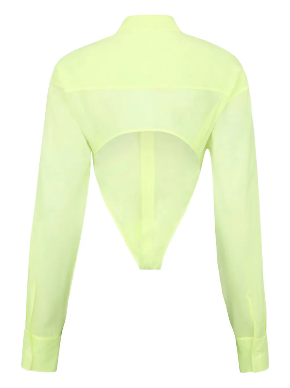  Dsquared2 Camisa Deep Cut Sheer - Amarillo 