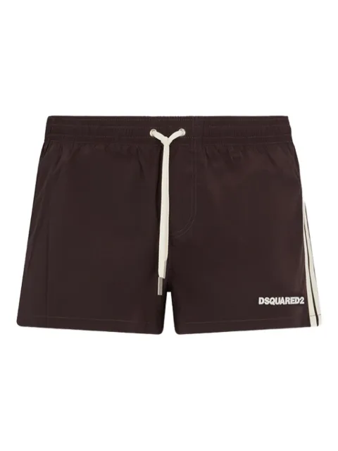 DSQUARED2 shorts de playa con logo estampado