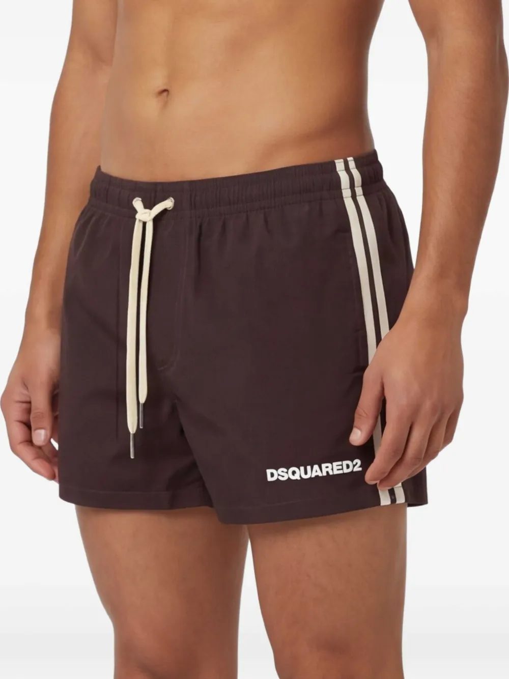 DSQUARED2 Zwembroek met logoprint Bruin