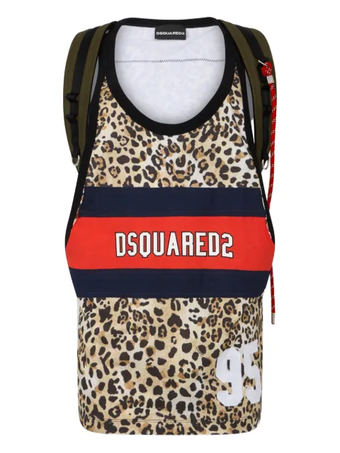 DSQUARED2 animal-print tank top