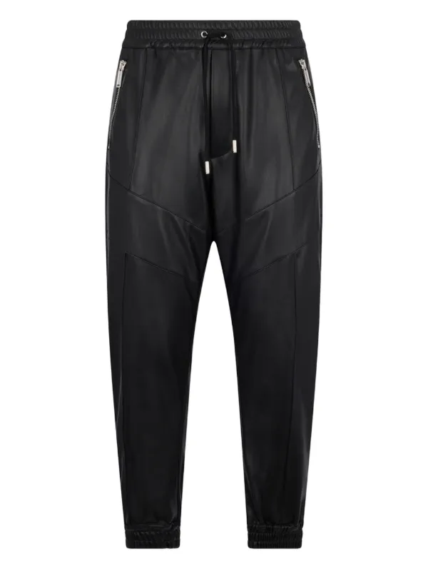 DSQUARED2 フェイクレザー トラックパンツ | ブラック | FARFETCH JP