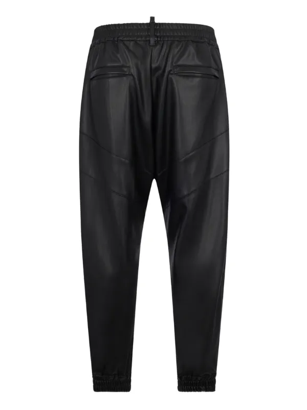 DSQUARED2 フェイクレザー トラックパンツ | ブラック | FARFETCH JP