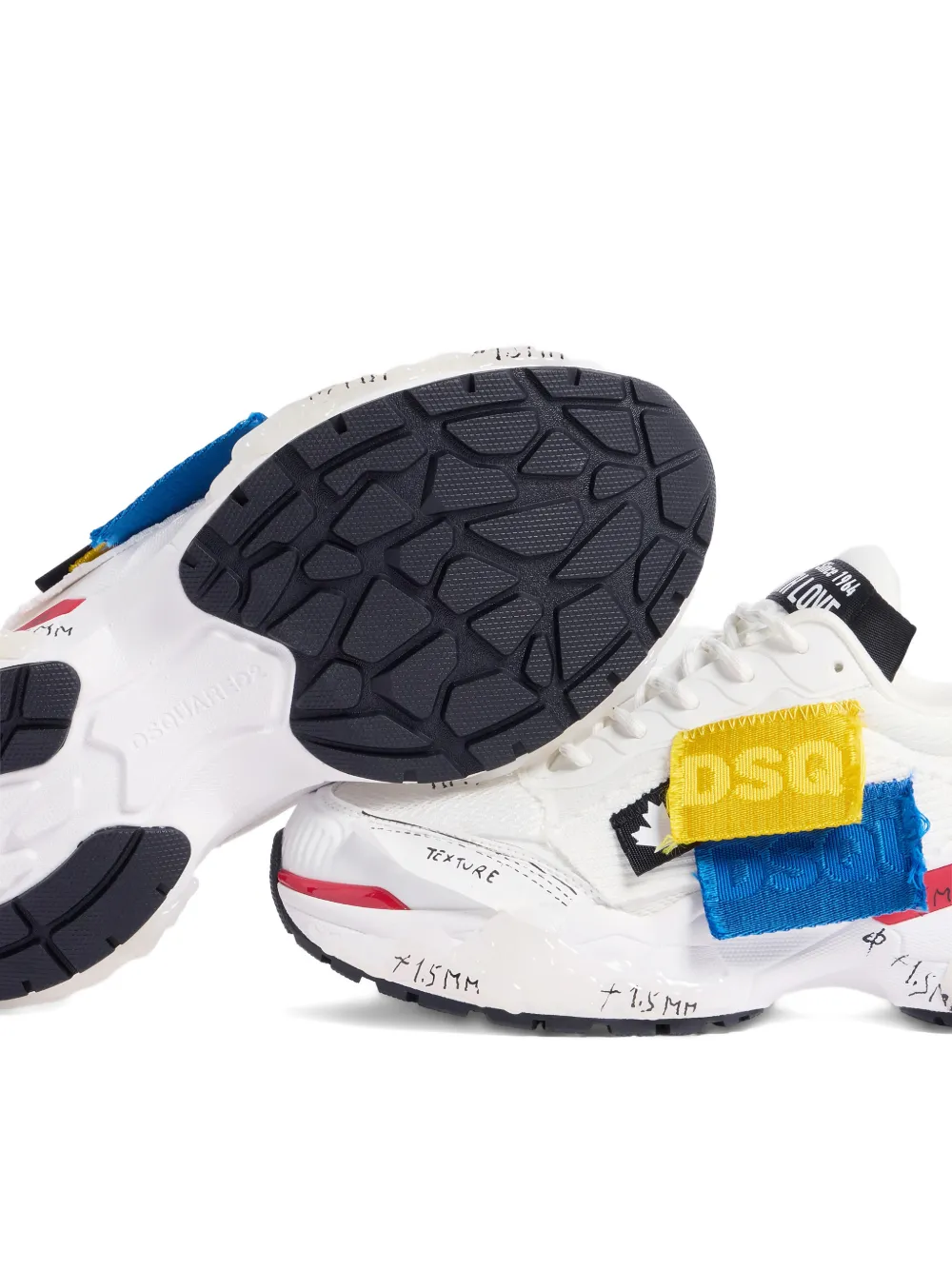 DSQUARED2 Sneakers met logo-applicatie Wit