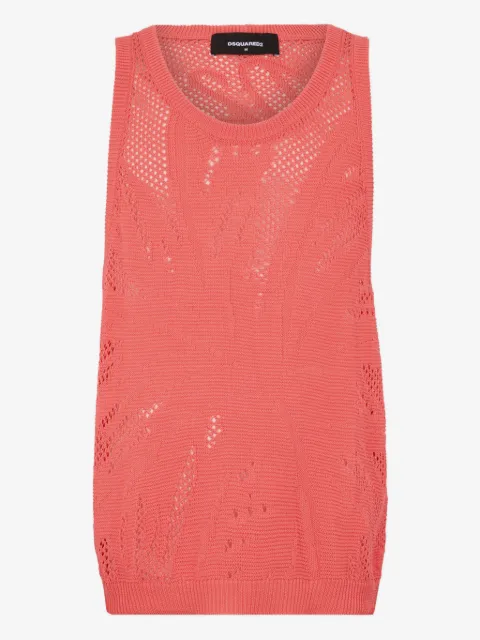 DSQUARED2 top con cuello redondo