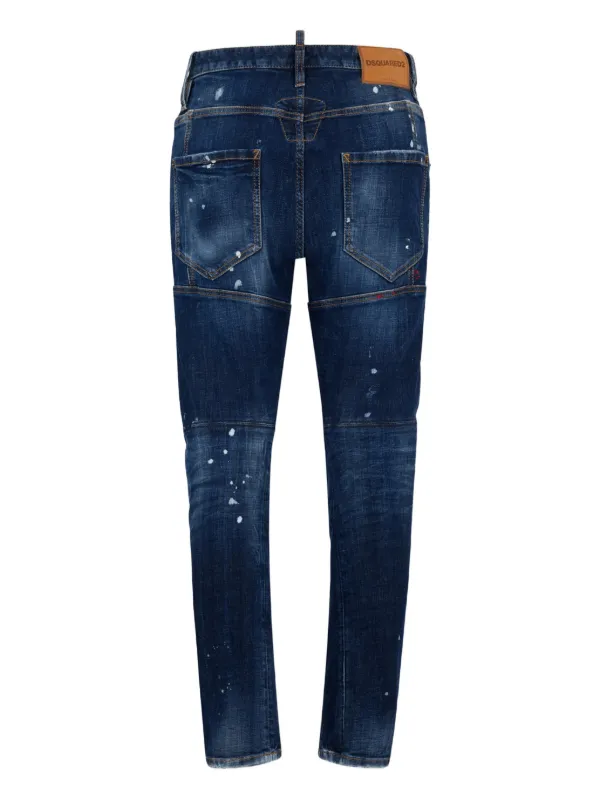 DSQUARED2 Medium Spot Wash Biker Jeans | Blue | FARFETCH