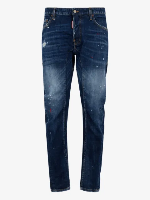DSQUARED2 medium spot wash biker jeans