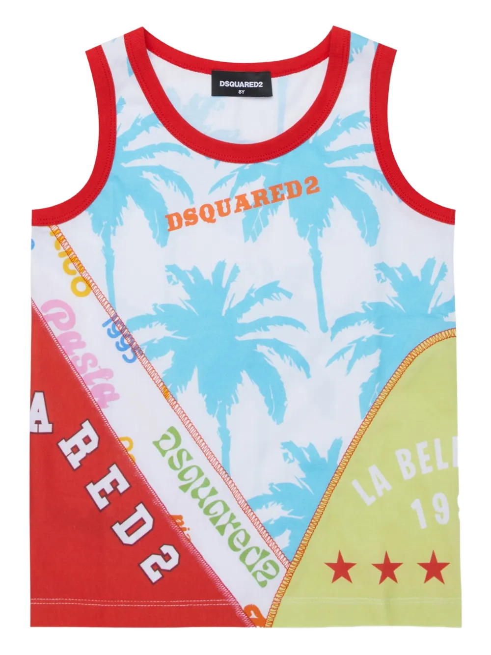 DSQUARED2 KIDS palm-graphic vest - White