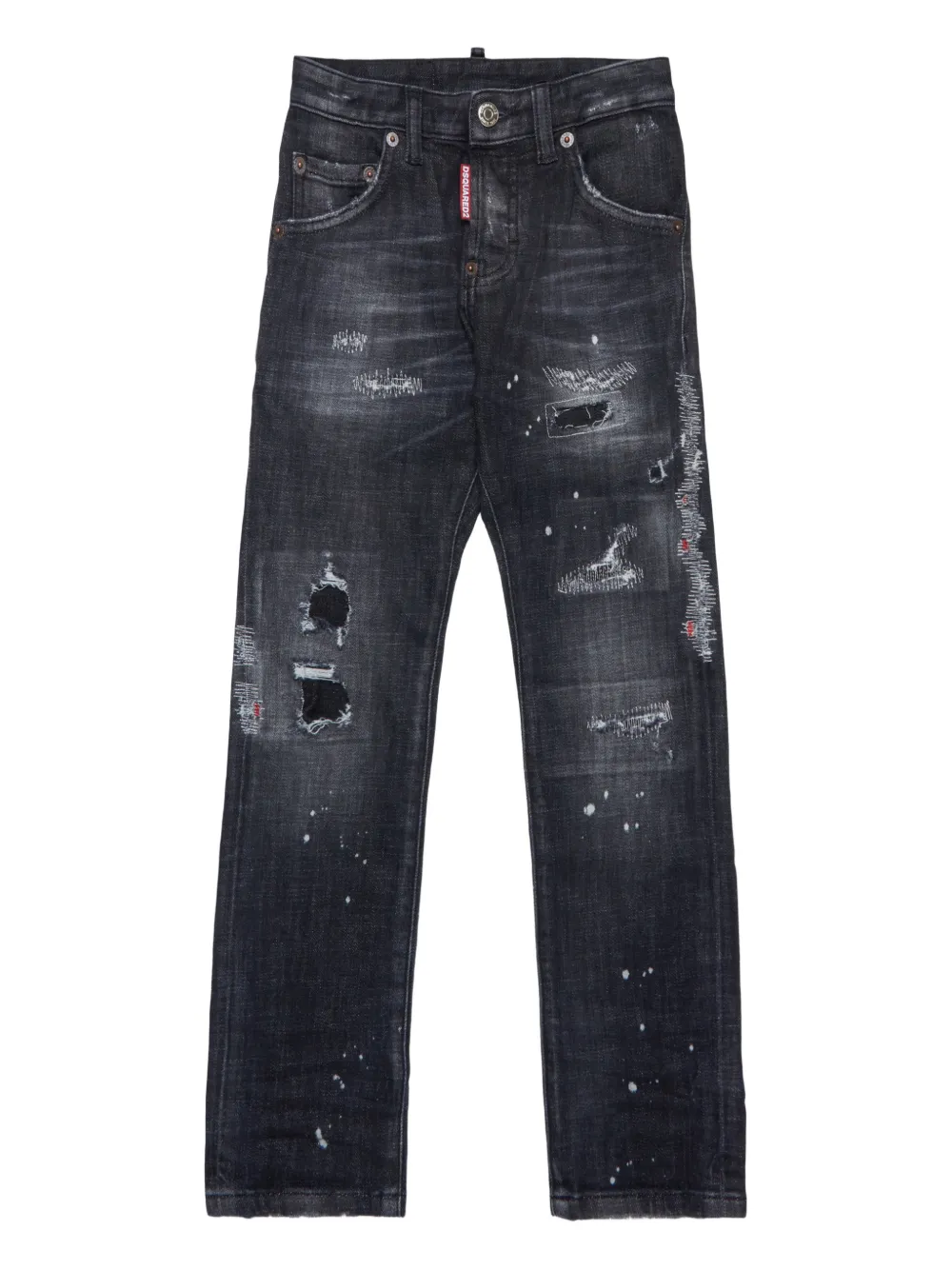 DSQUARED2 KIDS Jeans con effetto vissuto - Nero