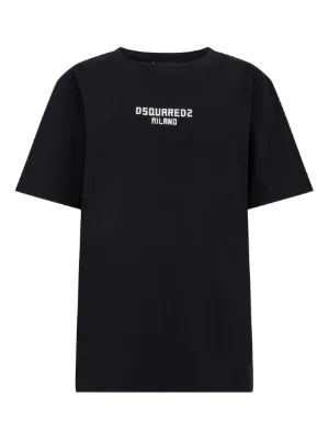 Stella McCartney logo-print Cotton T-shirt | Black | FARFETCH ZA