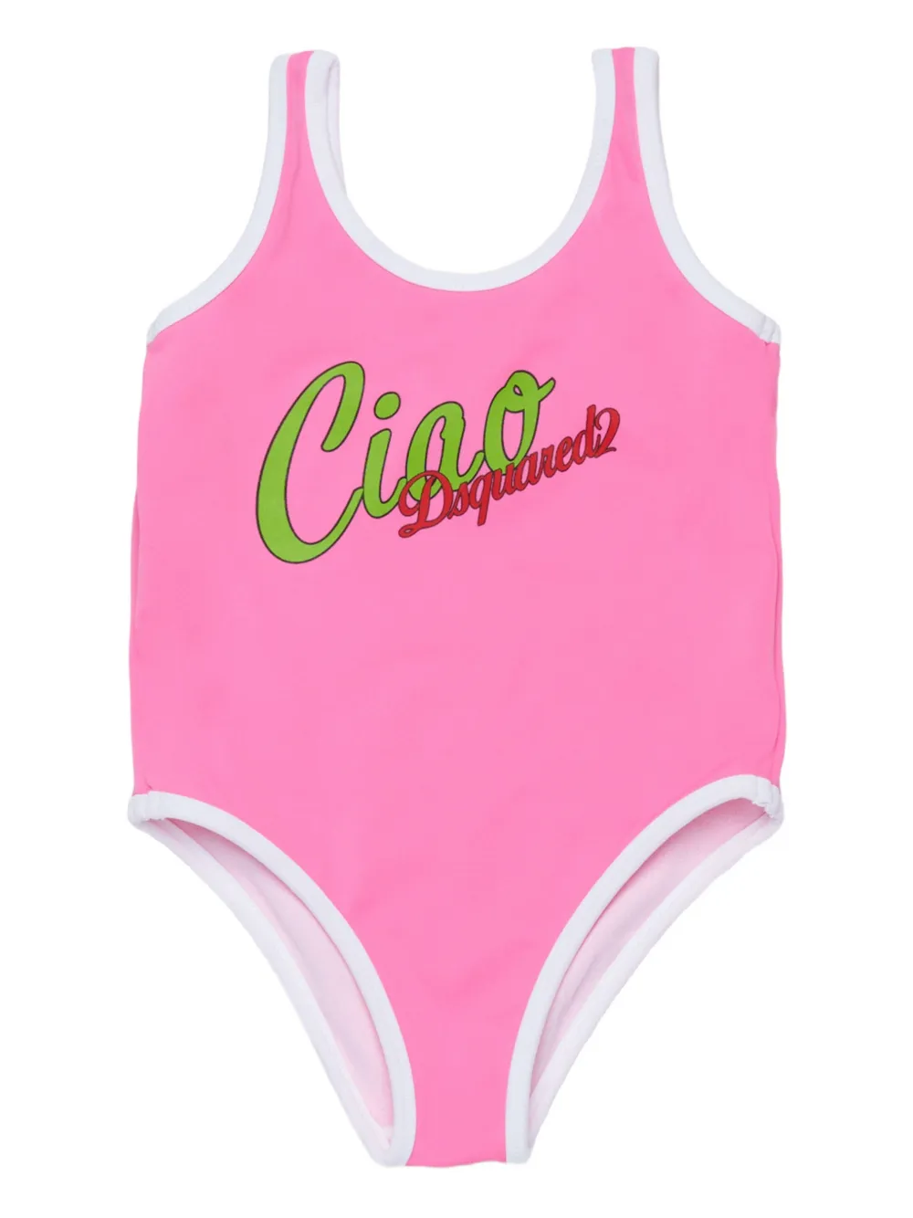 DSQUARED2 KIDS Badeanzug mit Borten - Rosa