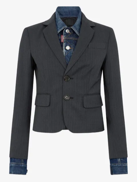 DSQUARED2 dark wash hybrid denim tailor jacket
