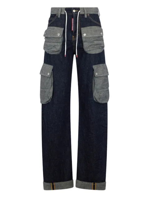 DSQUARED2 Dunkle Jeans mit Taschen
