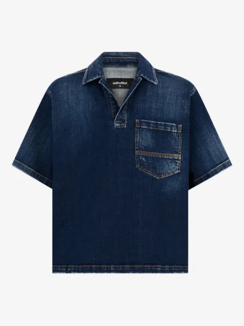 DSQUARED2 dark wash short-sleeves shirt