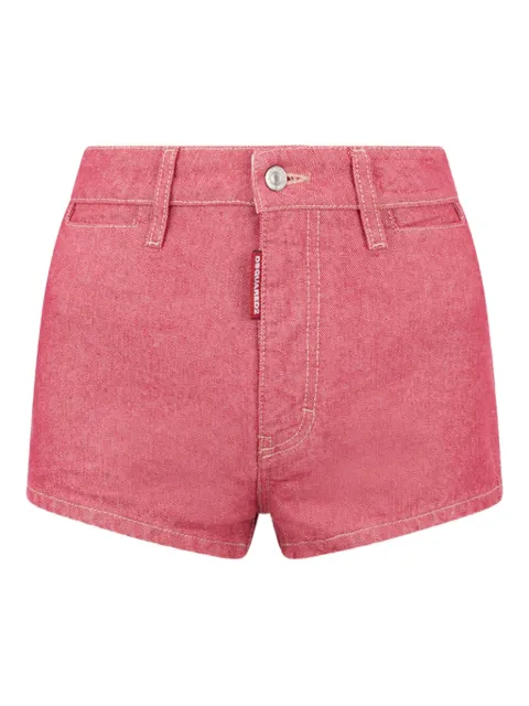DSQUARED2 logo-patch denim shorts