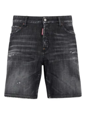 DSQUARED2 イタリア製 ブラックデニム ショーツ DSQUARED2 Ciao デニムショートパンツ | ブラック | FARFETCH JP