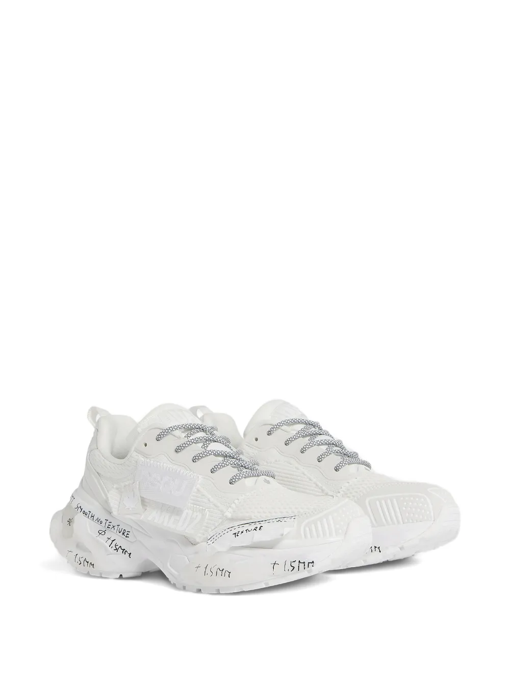 DSQUARED2 Faster sneakers met textuur Wit