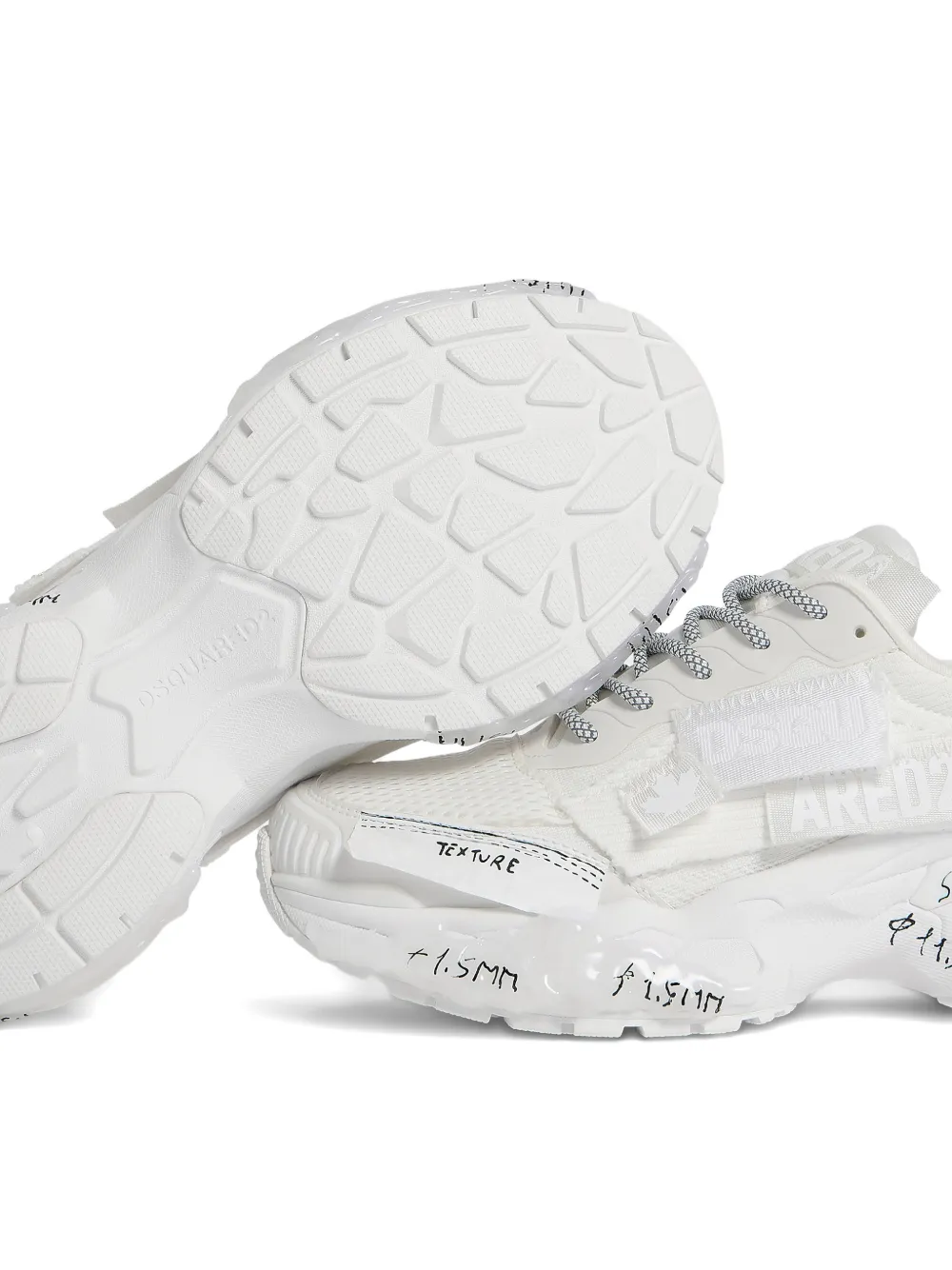 DSQUARED2 Faster sneakers met textuur Wit