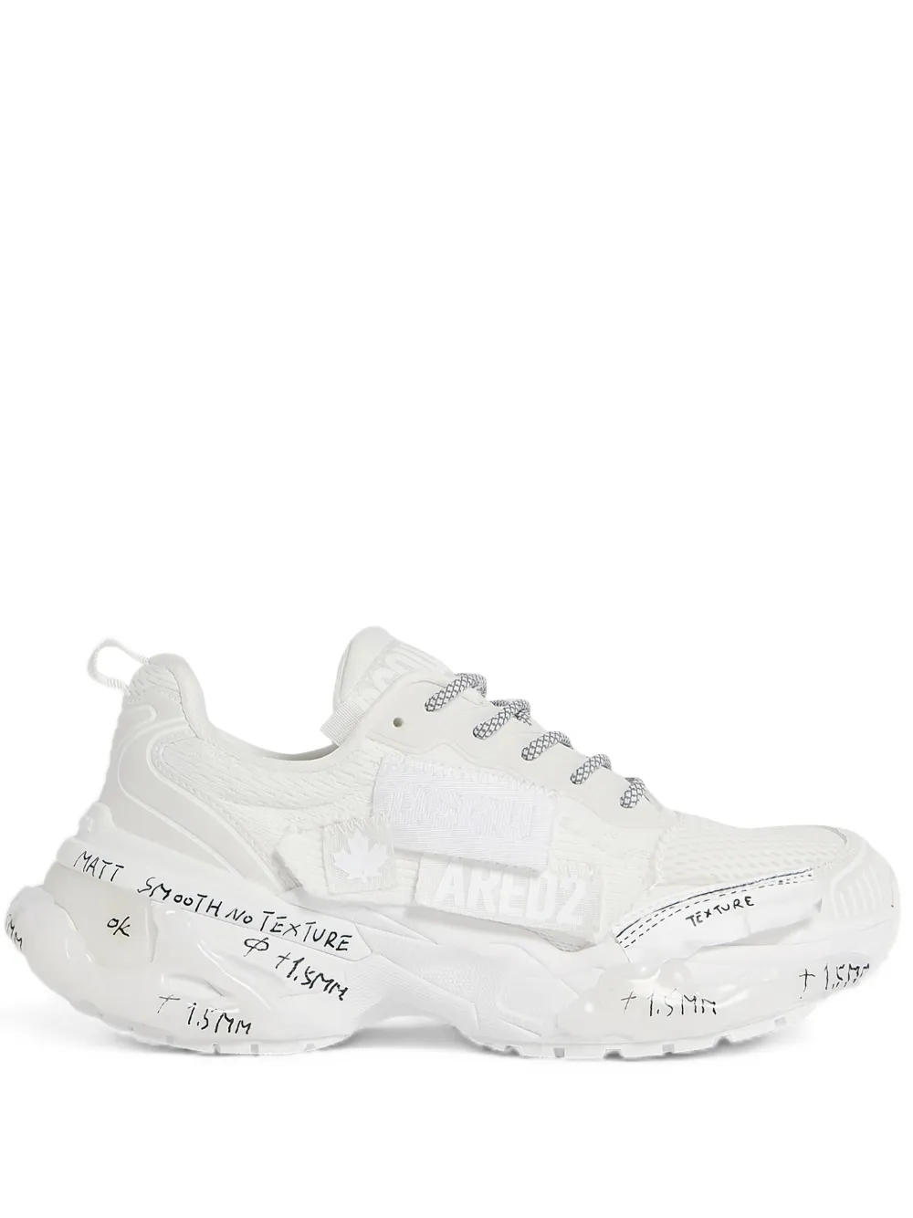 DSQUARED2 Faster sneakers met textuur Wit