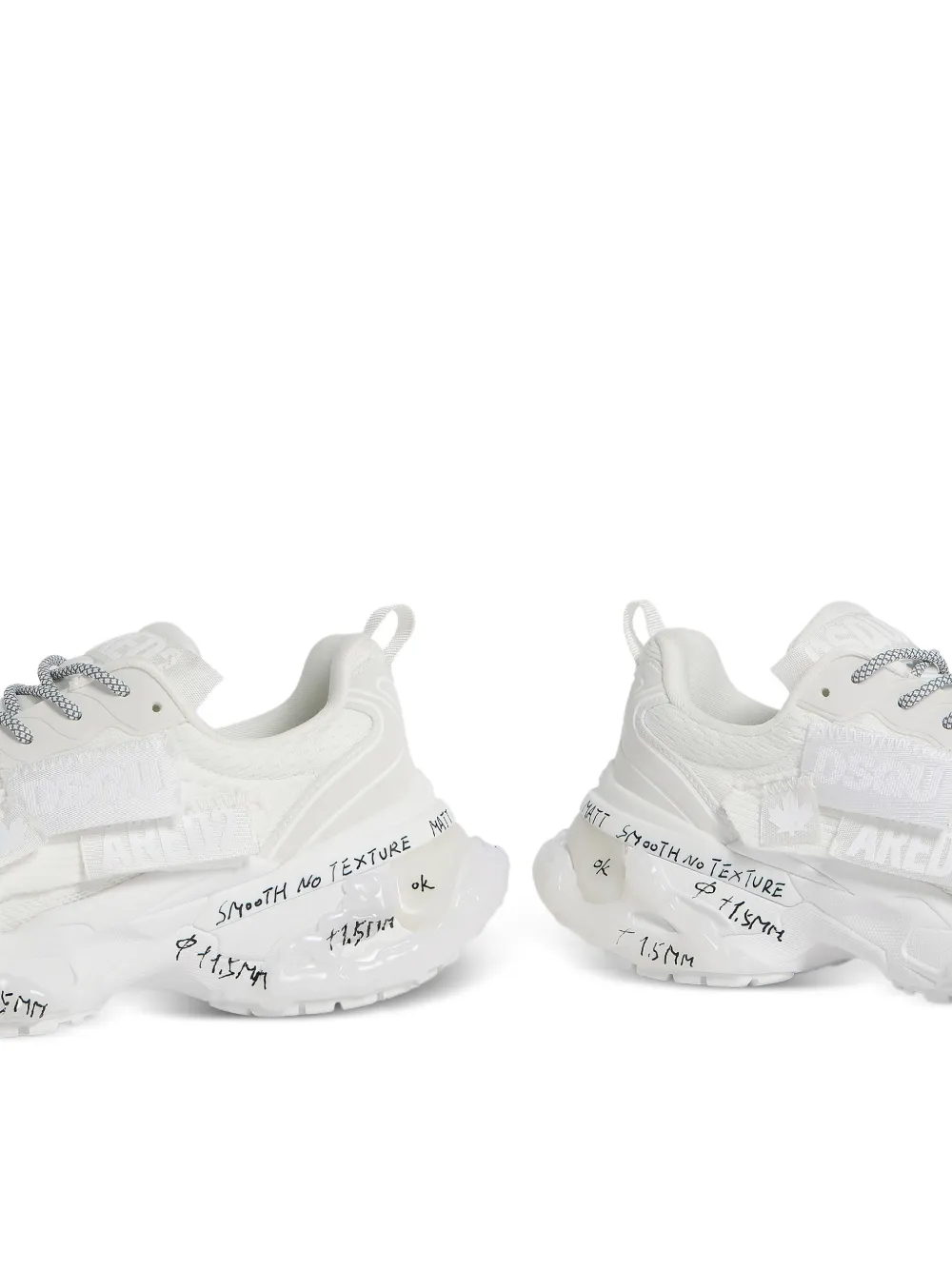 DSQUARED2 Faster sneakers met textuur Wit