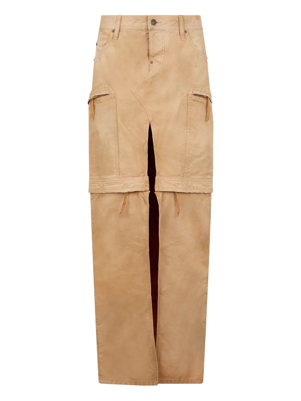 DSQUARED2 utility distressed maxi skirt | Neutrals | Image 1