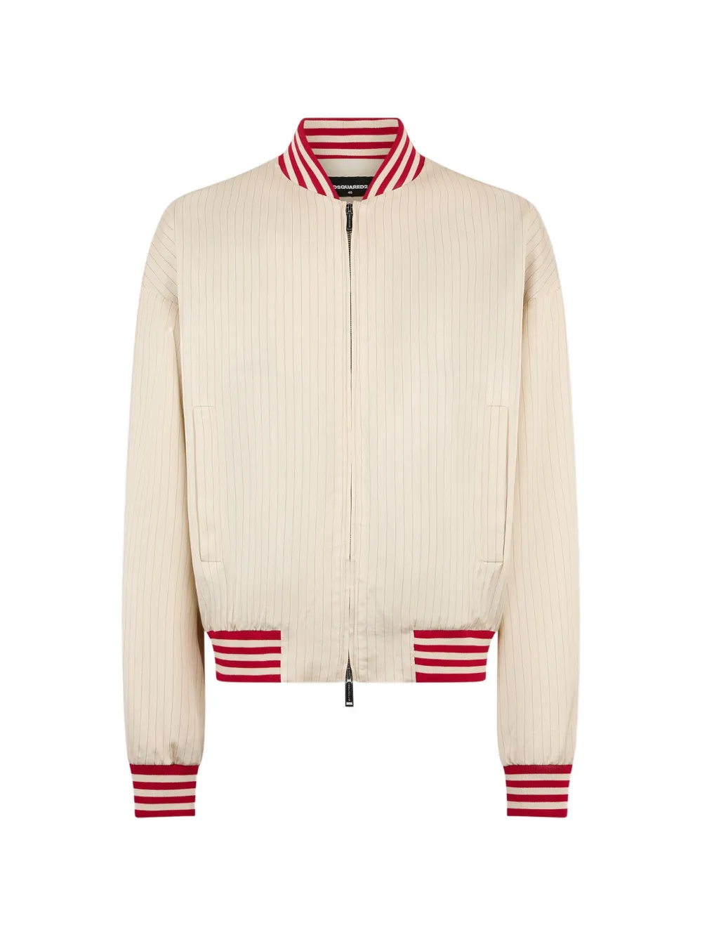 DSQUARED2 Baseball 80's pinstriped bomber jacket - Neutrals