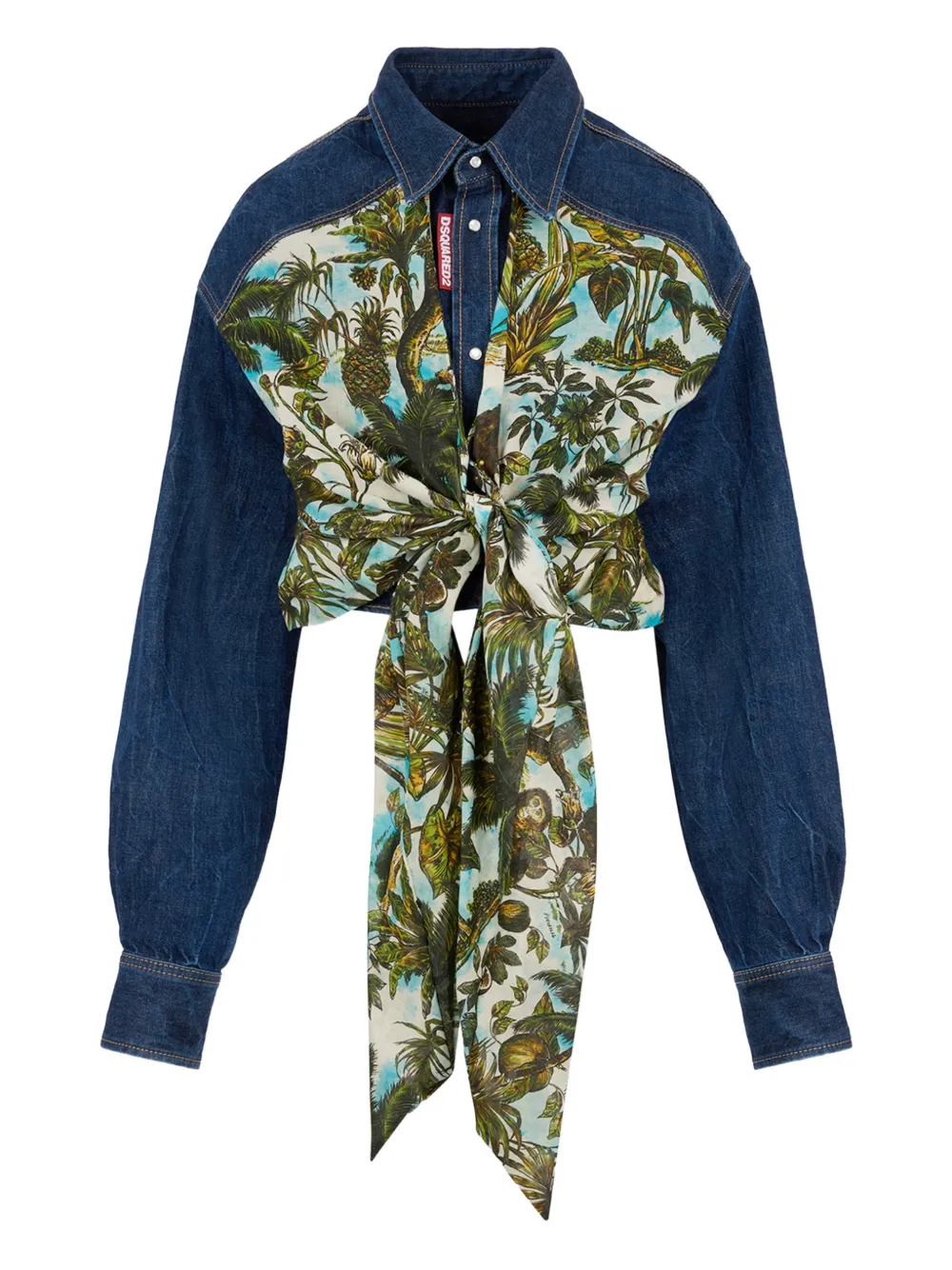 DSQUARED2 Camicia denim Monkey Business - Blu