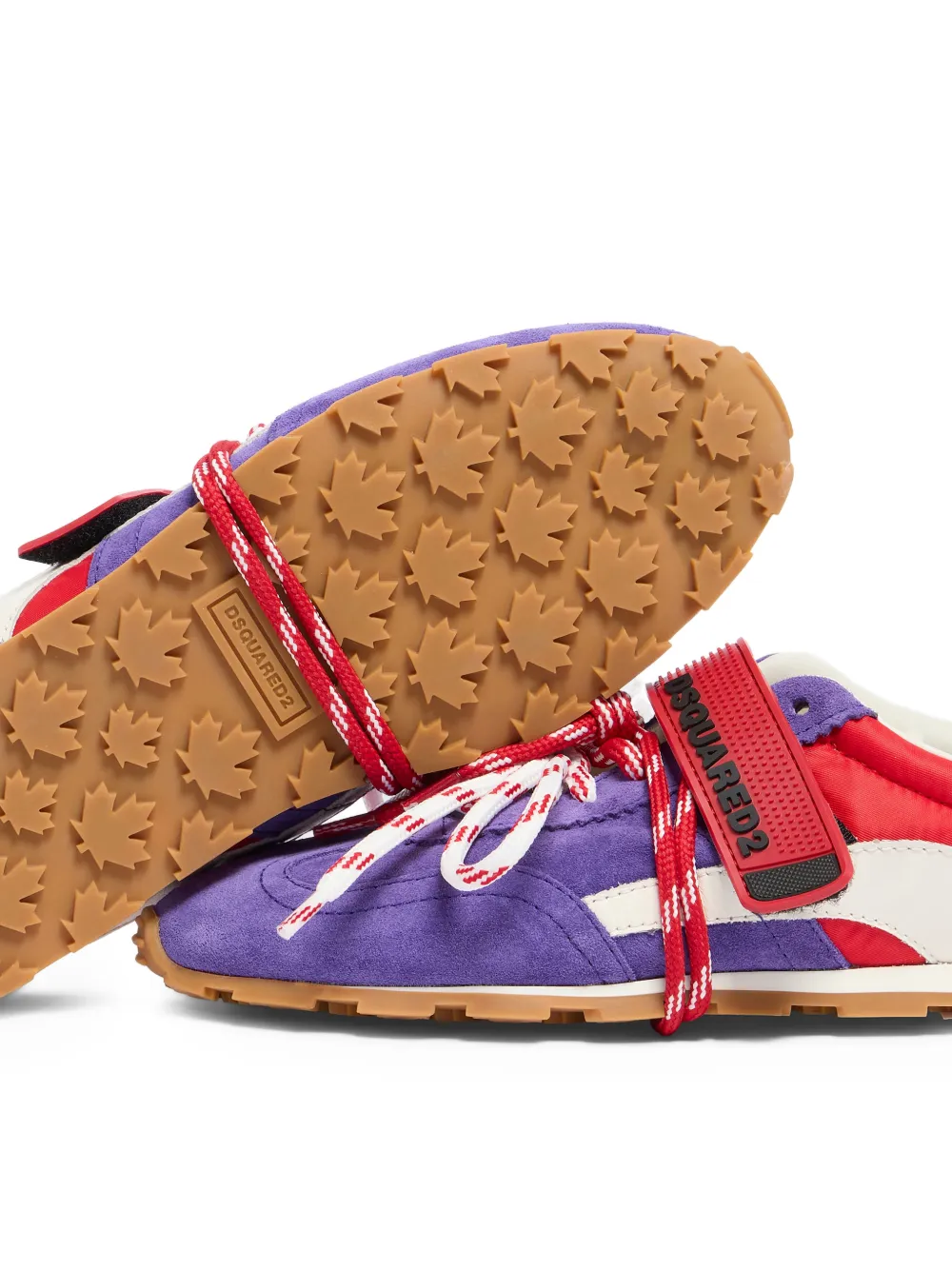 DSQUARED2 Sneakers met esdoornblad bandje Paars