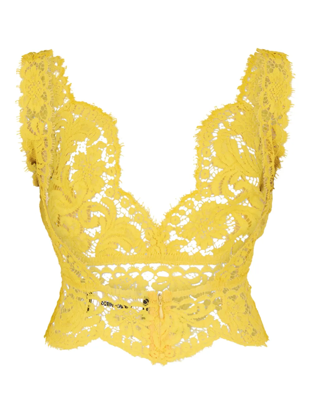 DSQUARED2 Sophie top met kant - Geel