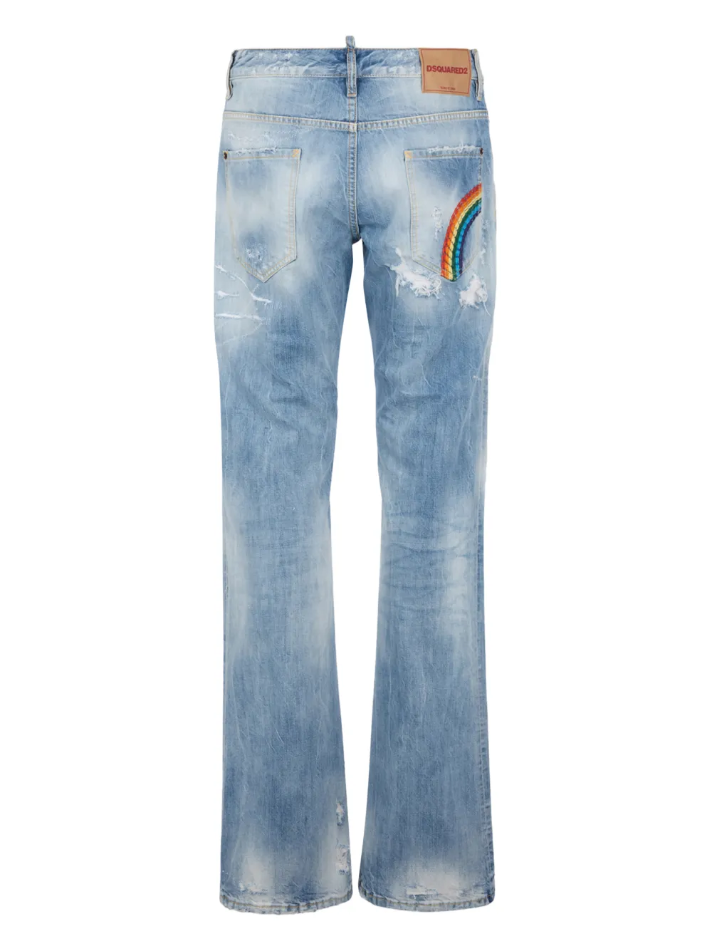 DSQUARED2 Be Proud Wash The American gerafelde jeans - Blauw