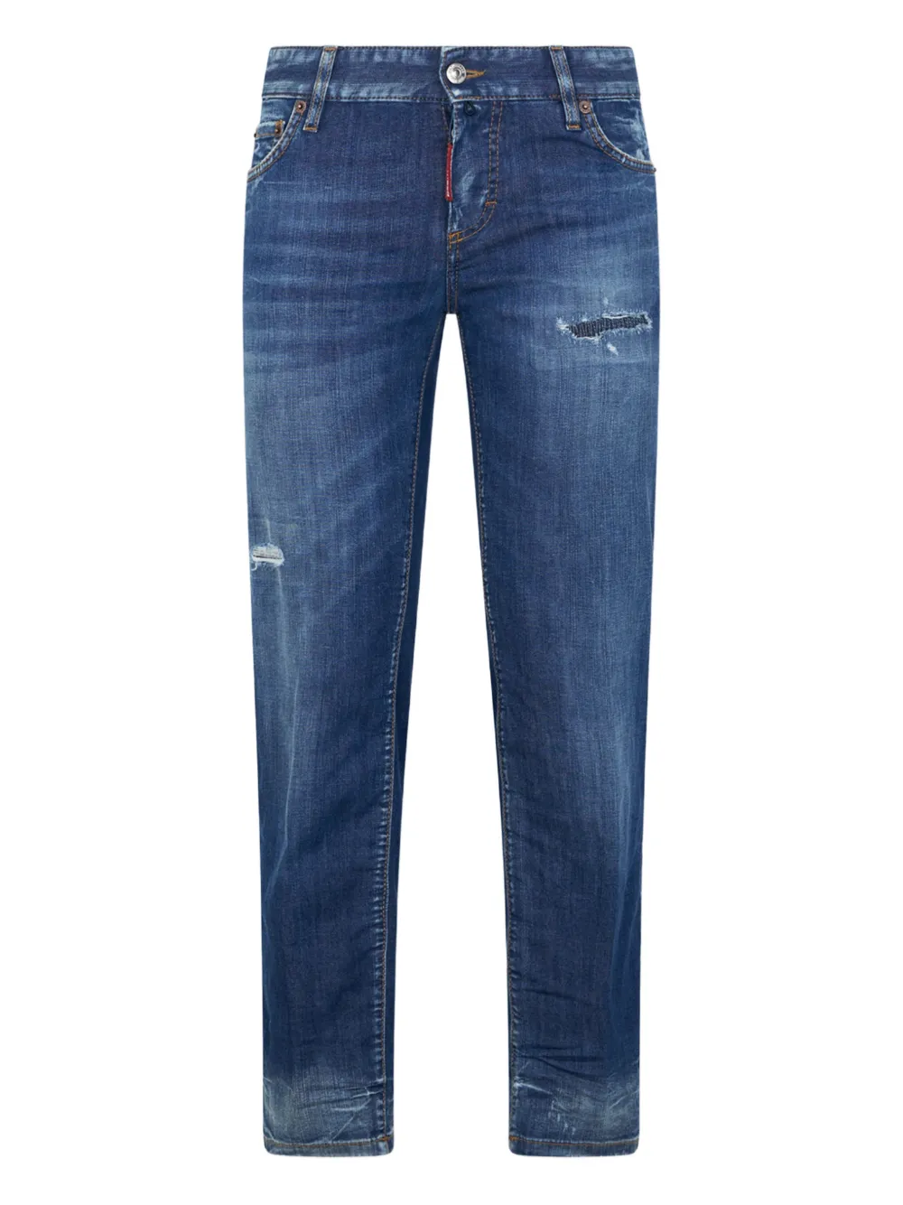 DSQUARED2 Pantaloni Jenna con effetto vissuto - Blu