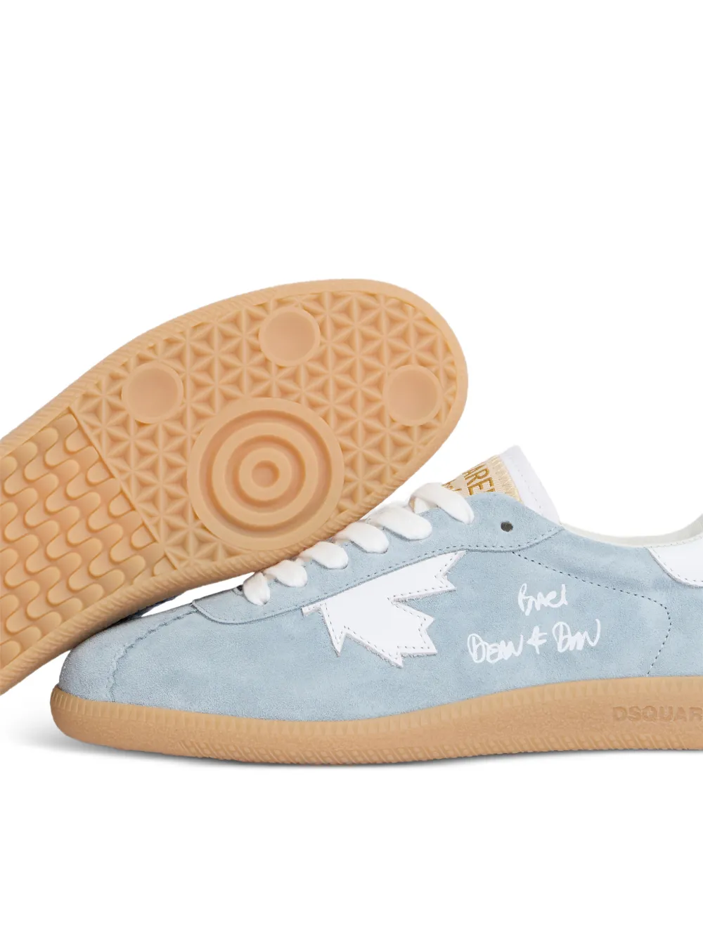 DSQUARED2 Rebels sneakers met esdoornblad Blauw