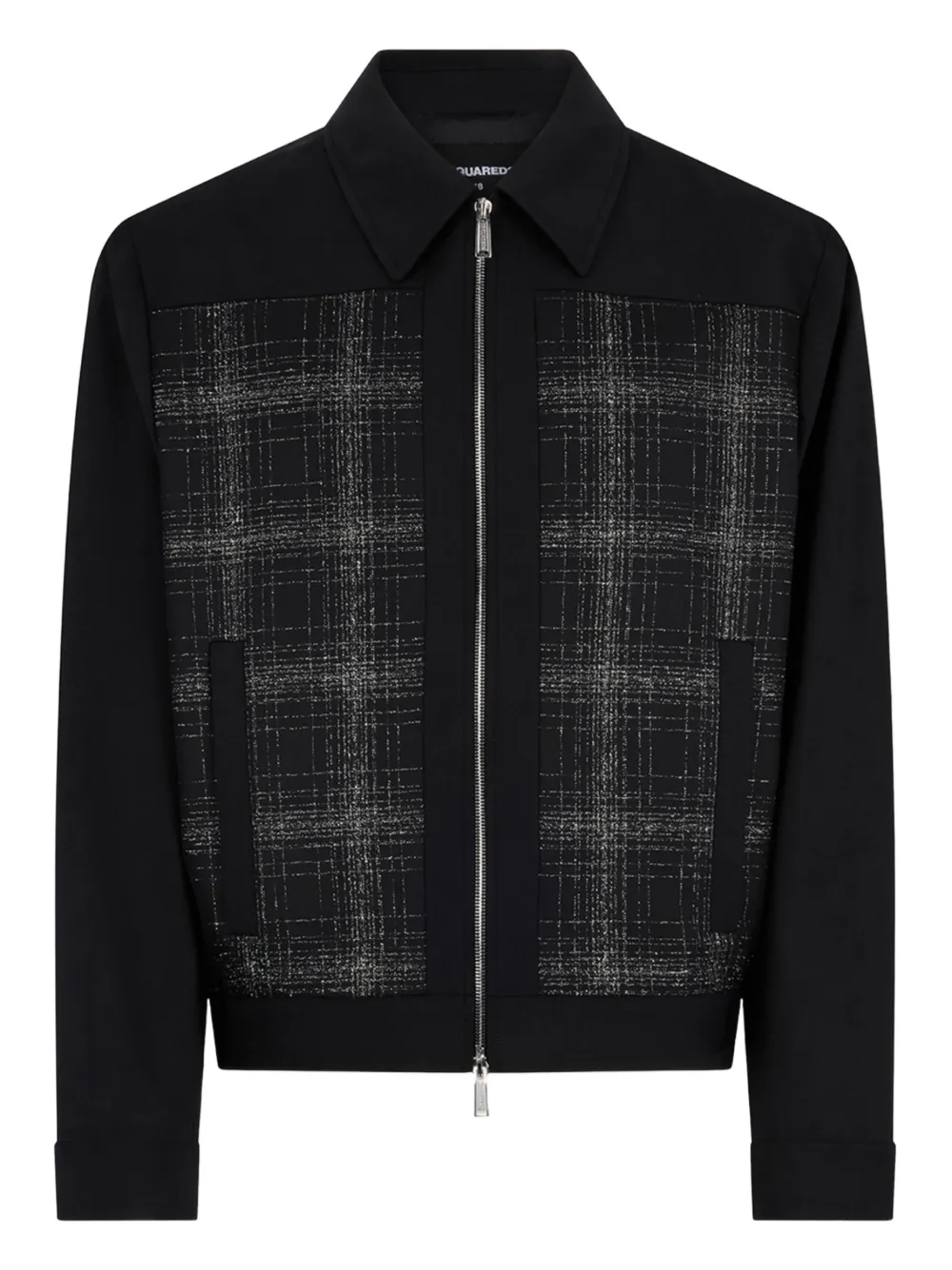 Dsquared2 Evening Check Bomber Jacket In Black