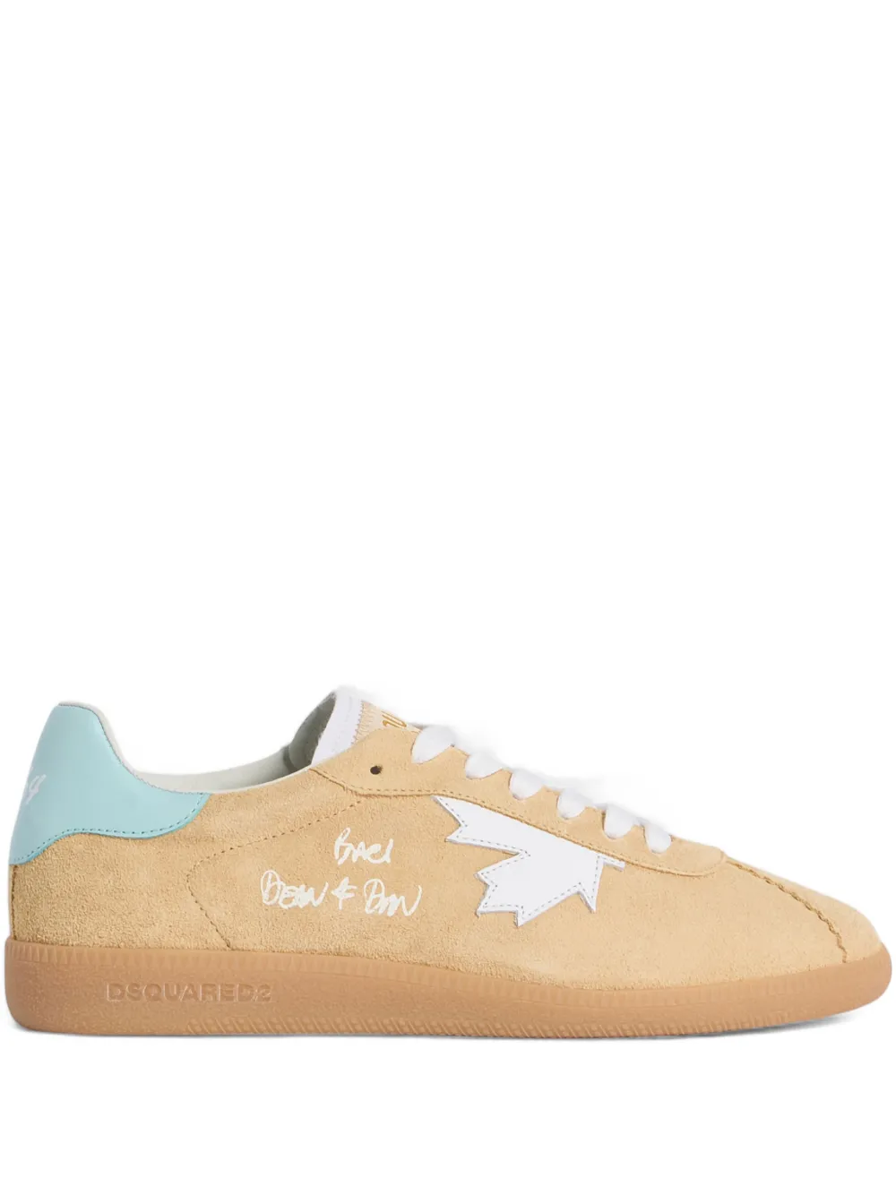 DSQUARED2 Rebels leaf appliqué trainers | Neutrals | Image 1