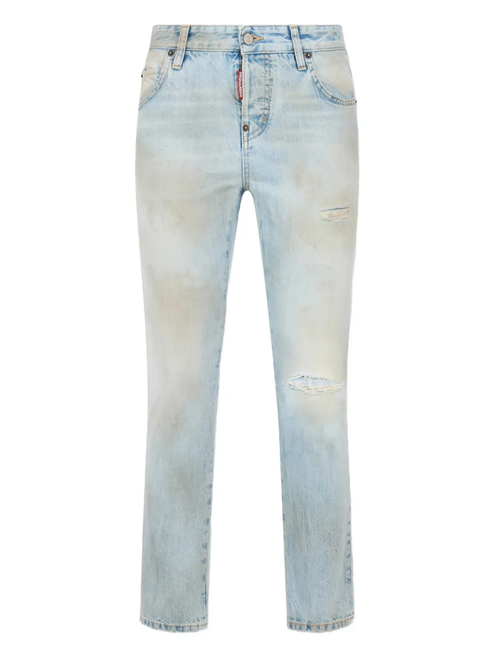 DSQUARED2 Pantaloni Light Wash con effetto vissuto - Blu