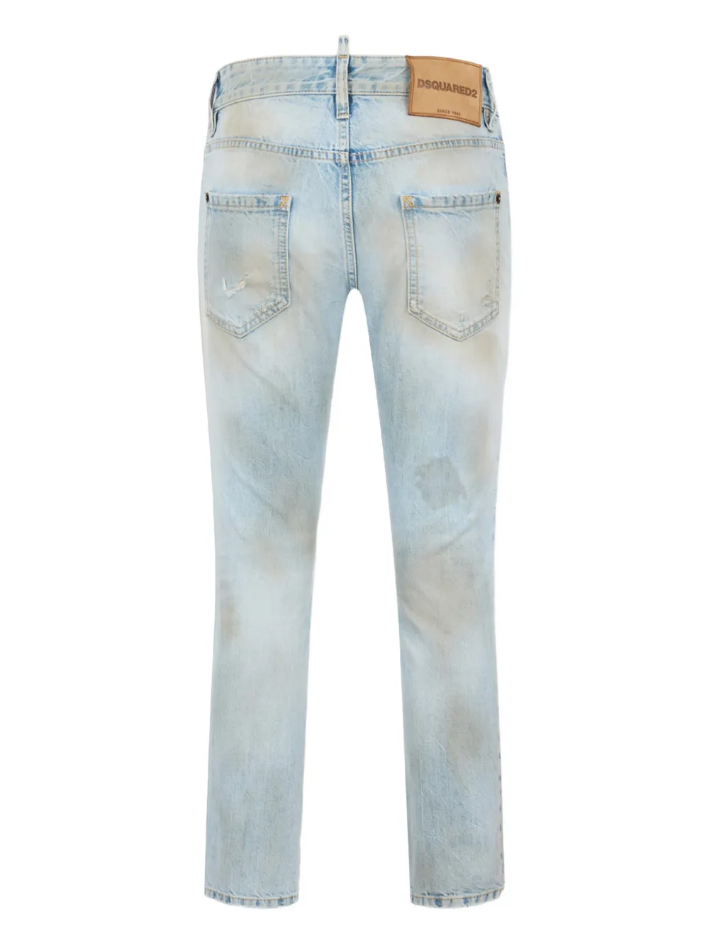 DSQUARED2 Light Wash gerafelde broek - Blauw