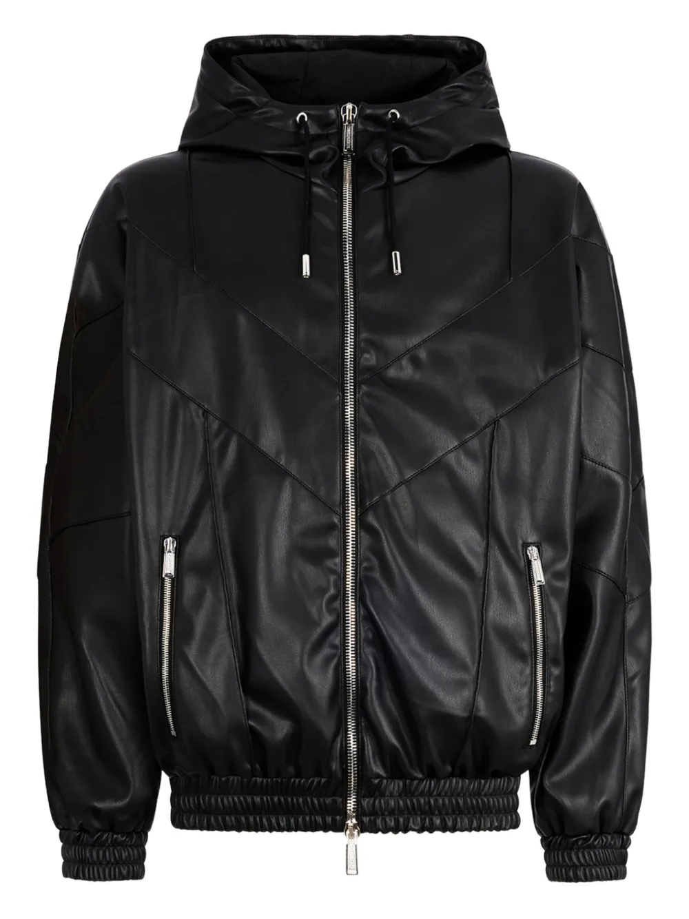 DSQUARED2 chamarra de piel artificial con cierre | negro | Image 1