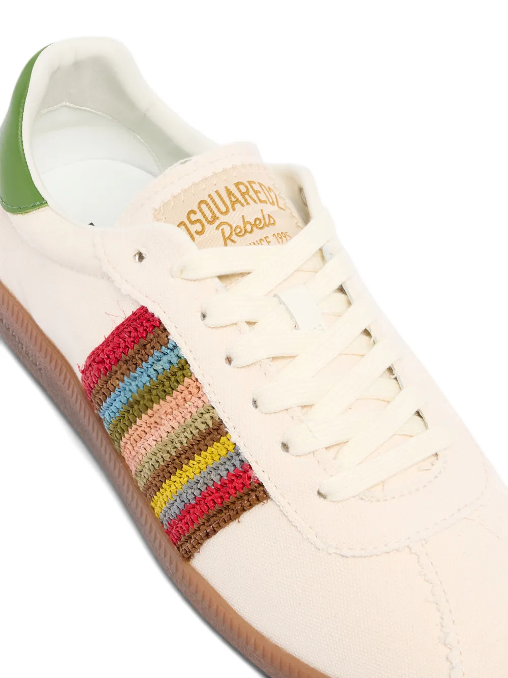 DSQUARED2 Sneakers met gestreept vlak Beige
