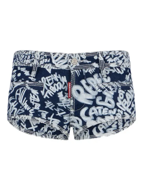 DSQUARED2 Rebel Hibiscus graphic flower shorts