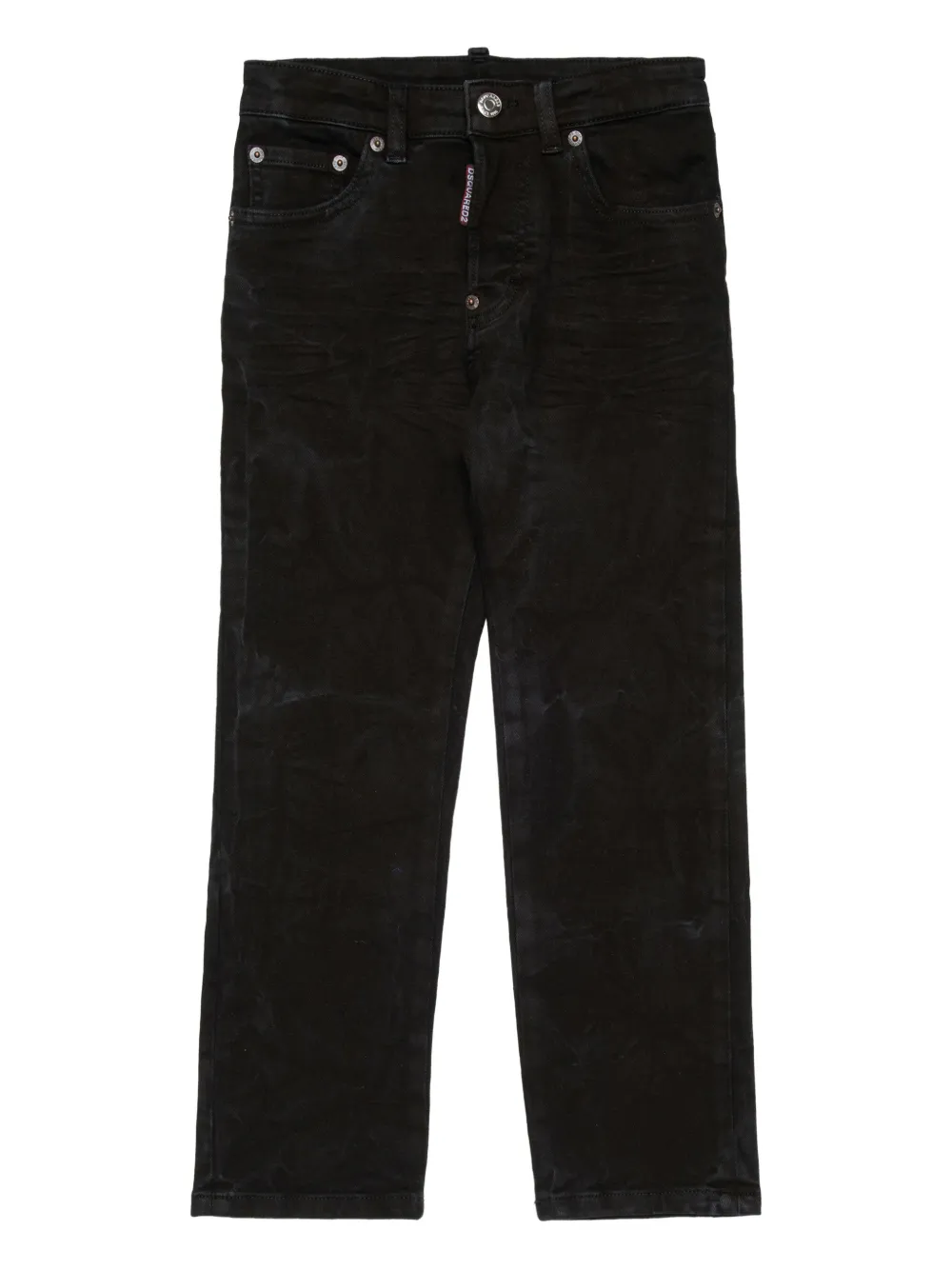 DSQUARED2 KIDS Pantaloni Initial con logo - Nero