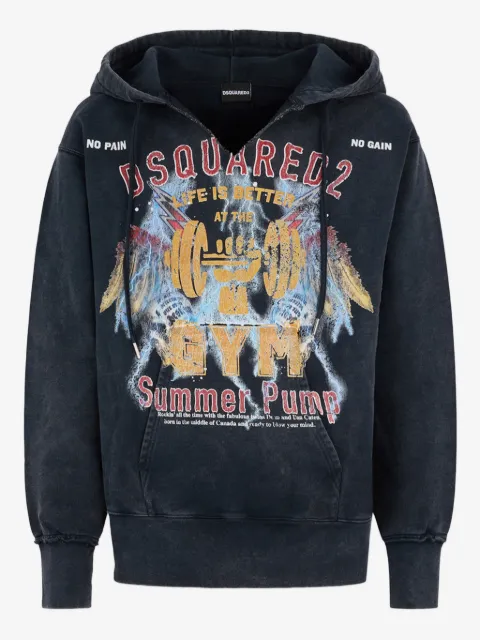 DSQUARED2 hoodie Rock wash long & lean fit