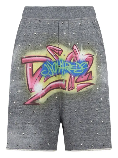DSQUARED2 studded rebel tags shorts