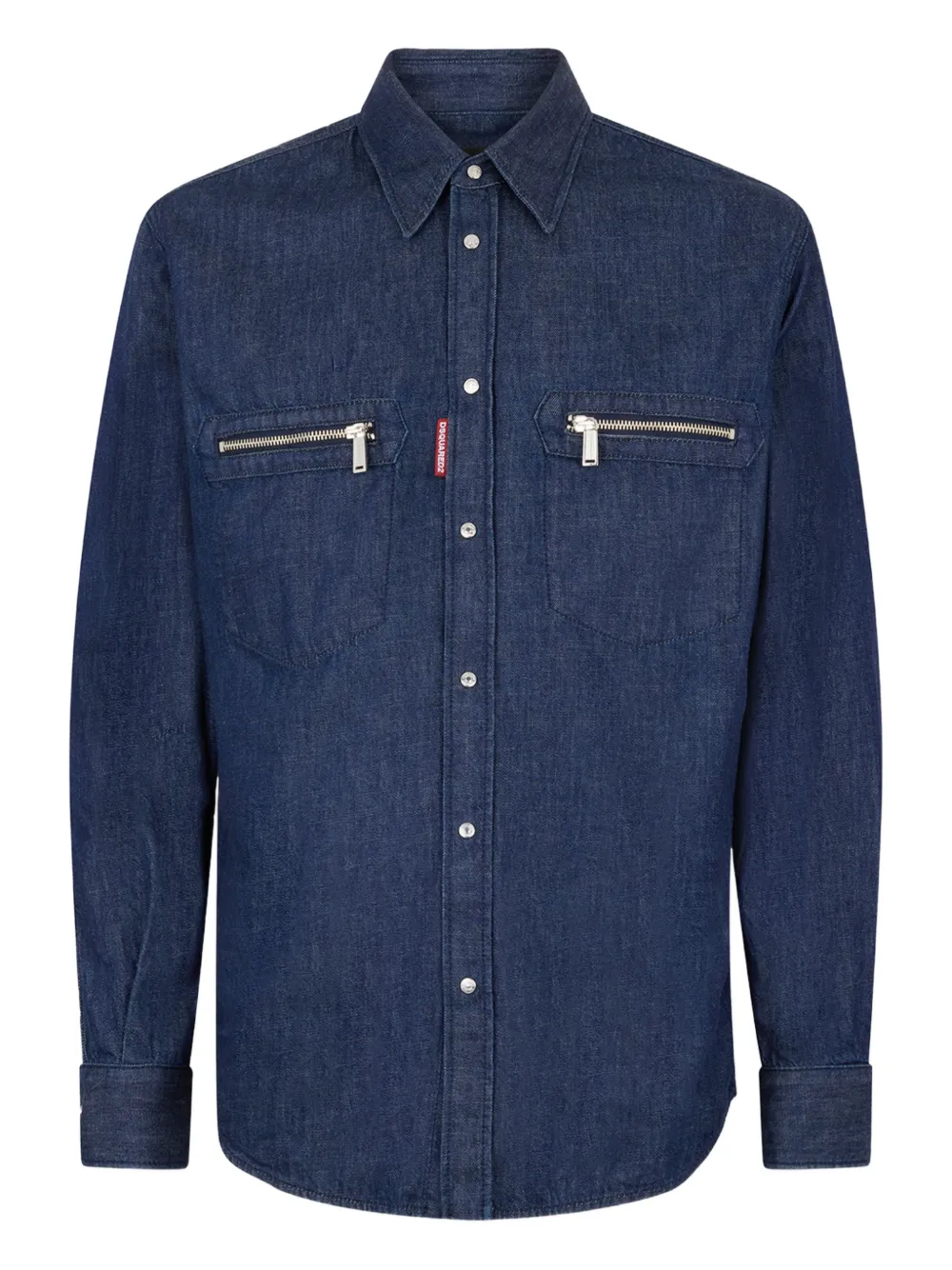 DSQUARED2 camisa biker con bolsillo y cierre | azul | Image 1
