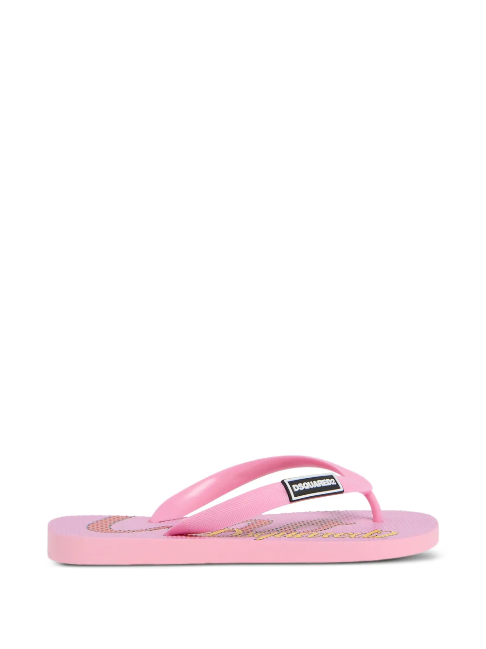 DSQUARED2 KIDS Badslippers met logodetail Roze