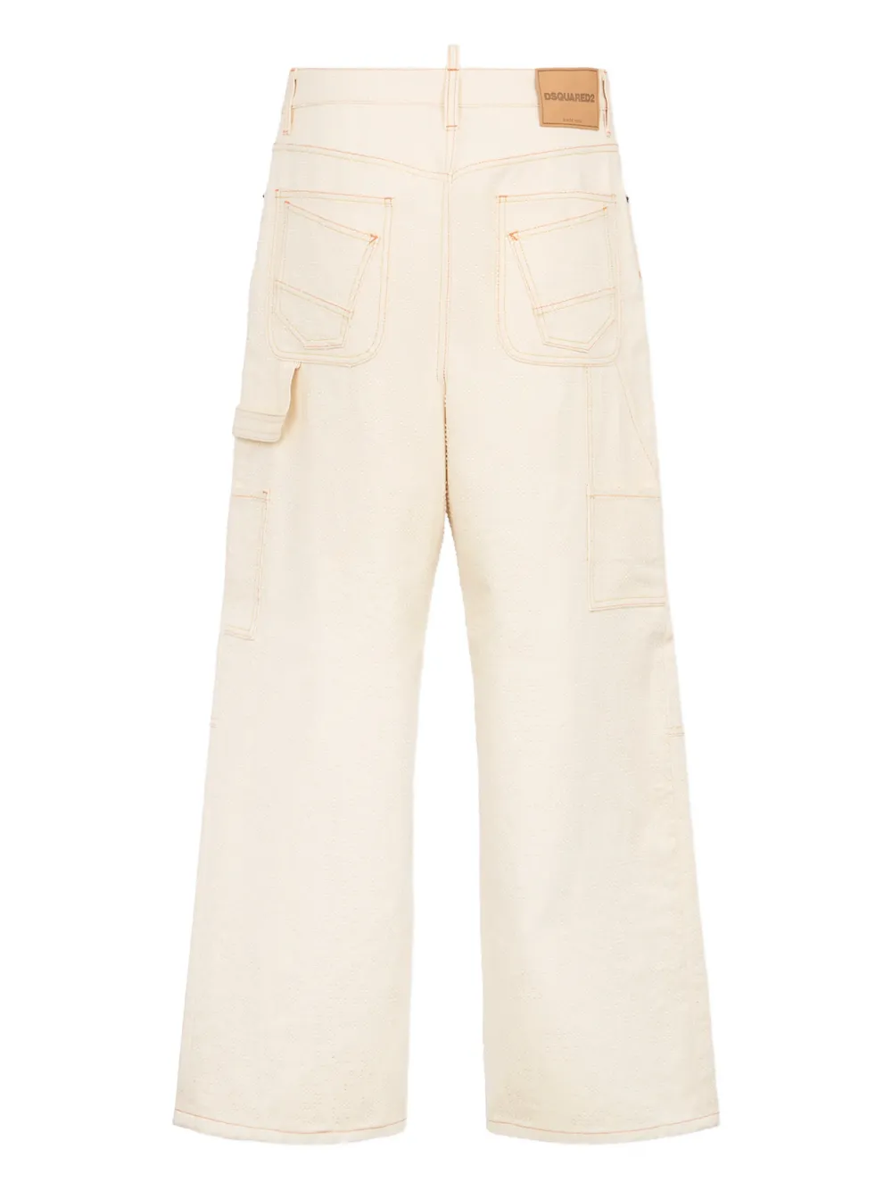 DSQUARED2 Raw Baggy glanzende jeans Beige