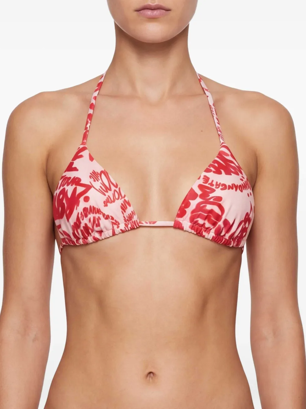 DSQUARED2 Rebel Hibiscus triangel bikini Wit